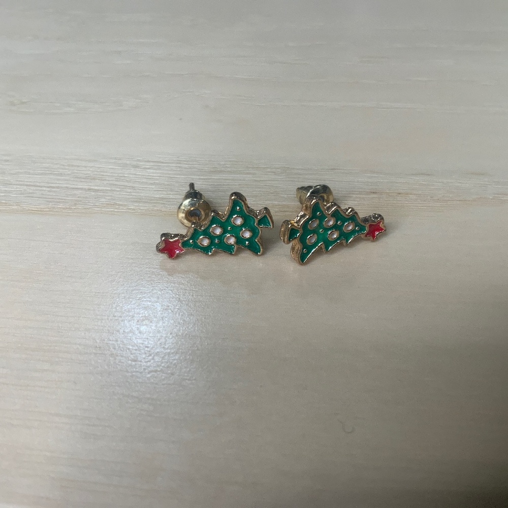 Holiday Stud Earrings Christmas Tree